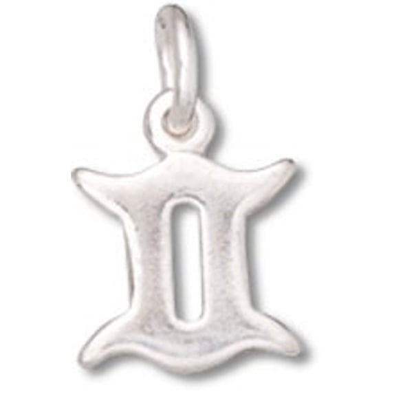 Sterling Silver 30" .8mm Box Chain Small Gemini Zodiac Horoscope Symbol Pendant Necklace
