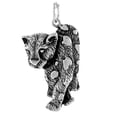 thumbnail image 1 of Sterling Silver 30" .8mm Box Chain Walking Spotted Panther Or Leopard Pendant Necklace, 1 of 2