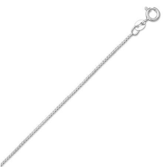 Sterling Silver 30 Inch Light Box Chain Necklace .8mm Wide With Spring Ring Closure