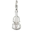 thumbnail image 1 of Sterling Silver 30" Unisex 1.5mm Box Chain 3D Cello Musical Instrument Pendant Necklace, 1 of 2