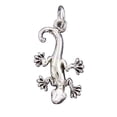 thumbnail image 1 of Sterling Silver 30" Unisex 1.5mm Box Chain 3D Lizard Gecko Pendant Necklace, 1 of 2