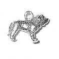 thumbnail image 1 of Sterling Silver 30" Unisex 1.5mm Box Chain 3D Small Saint Bernard Tail Down Dog Breed Pendant Necklace, 1 of 2