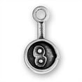 thumbnail image 1 of Sterling Silver 30" Unisex 1.5mm Box Chain 3D Two Fried Eggs In Cooking Pan Skillet Pendant Necklace, 1 of 2