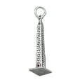 thumbnail image 1 of Sterling Silver 30" Unisex 1.5mm Box Chain 3D Washington Monument Pendant Necklace, 1 of 2