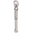 thumbnail image 1 of Sterling Silver 30" Unisex 1.5mm Box Chain Equestrian Riding Hunting Crop Horse Whip Pendant Necklace, 1 of 2