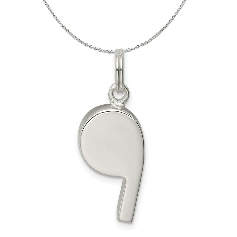 Sterling silver whistle deals pendant
