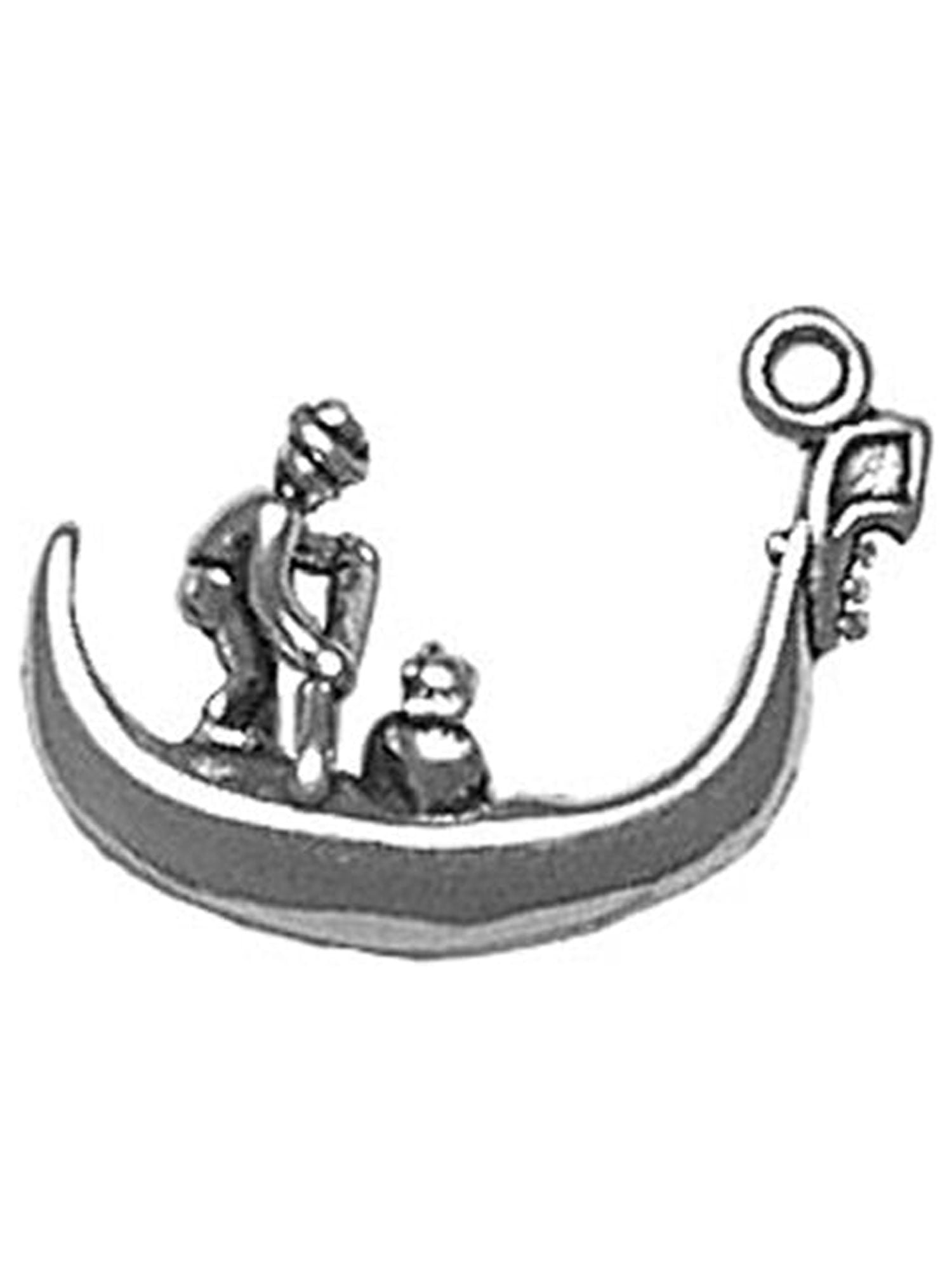 Sterling Silver 3D Venice Gondola Travel Charm Item #2728