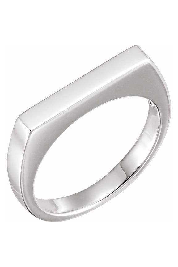 Sterling Silver 3mm Engravable Stackable Metal Fashion Ring Fine Jewelry For Women Gifts For Her, Size 7