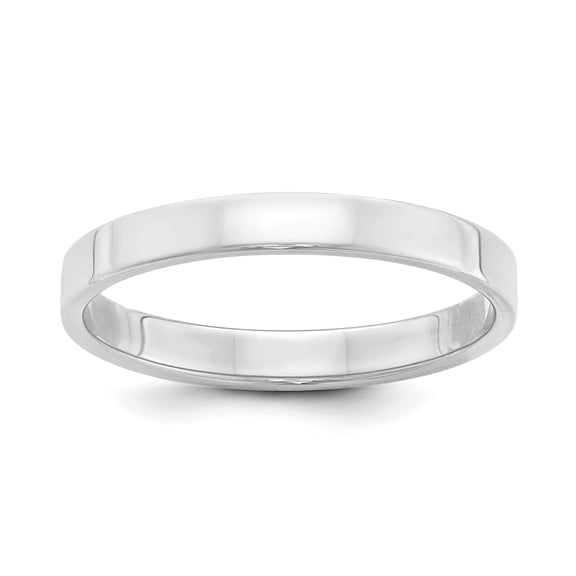 Sterling Silver 3mm Lightweight Flat Size 10 Band QWFB030