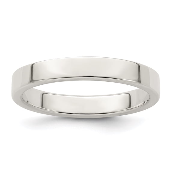 Sterling Silver 3mm Lightweight Flat Size 5 Band QWFB030