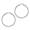 thumbnail image 1 of Sterling Silver 3mm Round Hoop Earrings - 6.7 Grams - Measures 67x65mm Wide 3mm Thick, 1 of 2