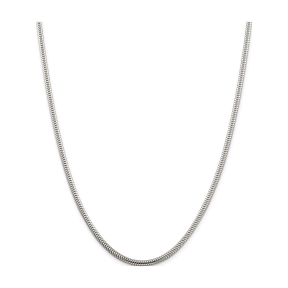 Sterling Silver 3mm Round Snake Chain (18 X 3) Made In Italy qsnl080-18