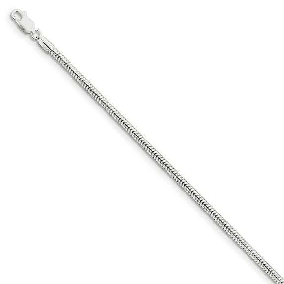 Sterling Silver 3mm Round Snake Chain