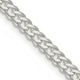thumbnail image 1 of Sterling Silver 4.25mm 6 Side D/C Flat Double Curb Chain (24 X 4.25) Made In Italy qfc152-24, 1 of 5