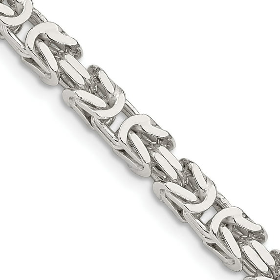 Sterling Silver 4.25mm Byzantine Chain (28 X 4.25) Made In Italy qbz100-28