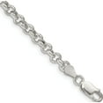 thumbnail image 1 of Sterling Silver 4.25mm Semi-Solid Rolo Chain (7 X 4.25) Made In Italy qfc106-7, 1 of 5