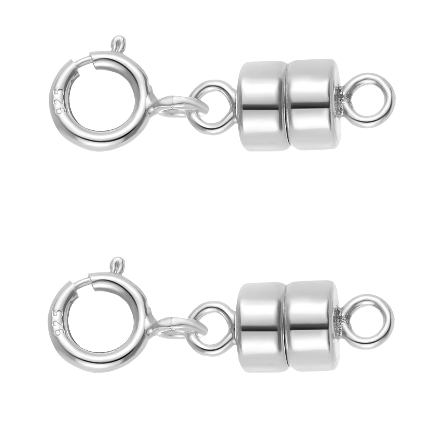 Sterling Silver 4.5 mm Magnetic Clasp Converter for Jewelry and Necklaces