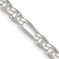 thumbnail image 1 of Sterling Silver 4.5mm Figaro Anchor Chain (20 X 4.5) Made In Italy qaf120-20, 1 of 5