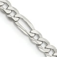 thumbnail image 1 of Sterling Silver 4.5mm Lightweight Flat Figaro Chain (16 X 4.5) Made In Italy qmb120-16, 1 of 5