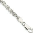thumbnail image 1 of Sterling Silver 4.5mm Solid Rope Chain (8 X 4.5) Made In Italy qdr090-8, 1 of 5