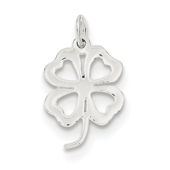Sterling Silver 4-Leaf Clover Charm (19 X 13) Made In India qc3882