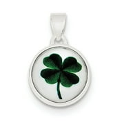 Sterling Silver 4 Leaf Clover Pendant - 2.3 Grams - Measures 15x15mm Wide
