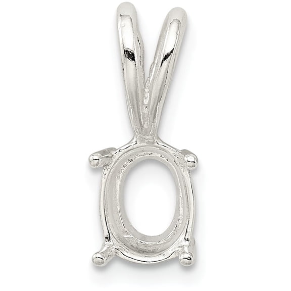 Sterling Silver 4 Prong Oval Setting 6Mm - Pack Of 4