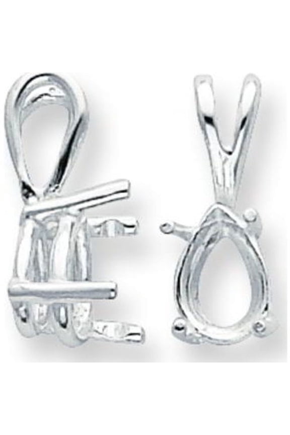 Sterling Silver 4 Prong Pear Setting 8Mm