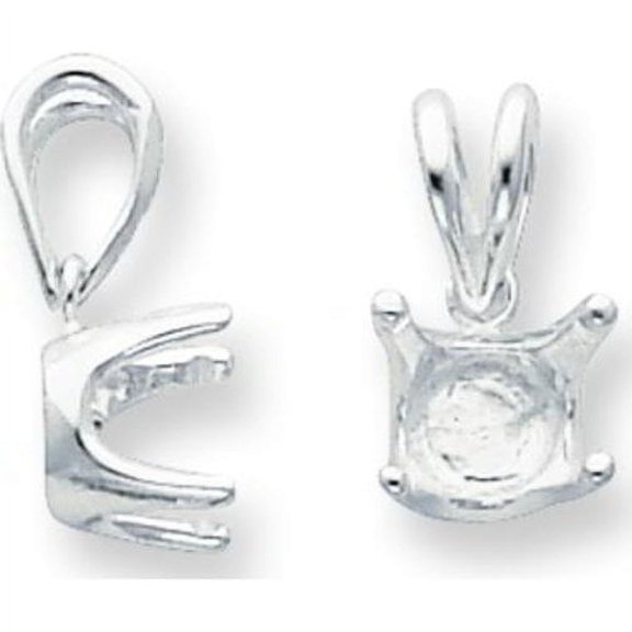 Sterling Silver 4 Prong Round Loose Settings 10Mm