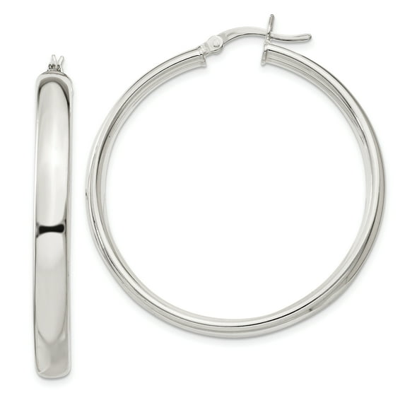 Sterling Silver 40mm Hoop Earrings