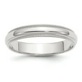 thumbnail image 1 of Sterling Silver 4mm Half Round Milgrain Band - Size 9.5, 1 of 2
