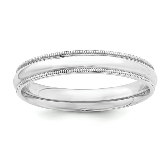 Sterling Silver 4mm Milgrain Comfort Fit Band