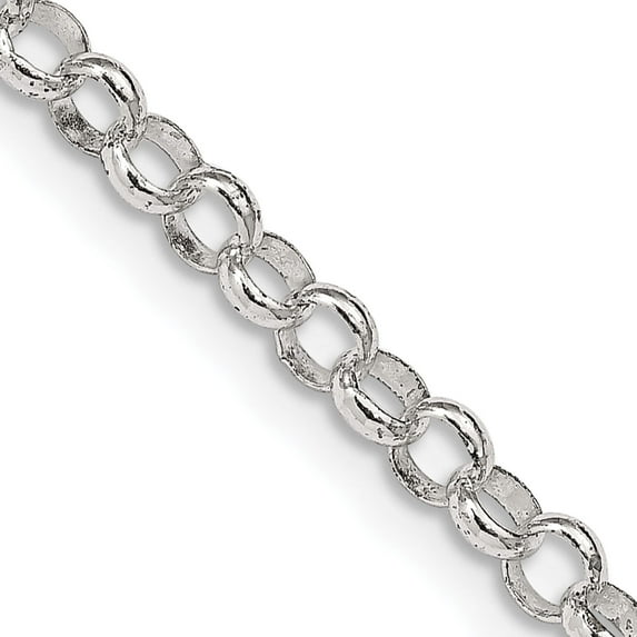Sterling Silver 4mm Rolo Chain (24 X 4) Made In India qfc75-24