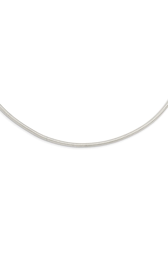 Sterling Silver 4mm Round Cubetto 18in Necklace QG5362