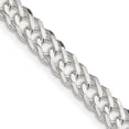 thumbnail image 1 of Sterling Silver 5.25mm 6 Side D/C Flat Double Curb Chain (24 X 5.25) Made In Italy qfc153-24, 1 of 5