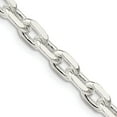 thumbnail image 1 of Sterling Silver 5.4mm Beveled Oval Cable Chain (18 X 5.4) Made In India qca170-18, 1 of 5