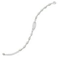 thumbnail image 1 of Sterling Silver 5.5 Inch + .5 Inch Extention Freshwater Cultured Pearl ID Bracelet, 1 of 2