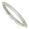 thumbnail image 1 of Sterling Silver 5.5mm Textured Knife-edge 7.5in Bracelet, 1 of 3