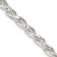 thumbnail image 1 of Sterling Silver 5.75mm Diamond-Cut Rope Chain (24 X 5.75) Made In Italy qdc120-24, 1 of 5