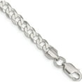 thumbnail image 1 of Sterling Silver 5.75mm Flat Curb Chain (7 X 5.75) Made In Italy qlb150-7, 1 of 5