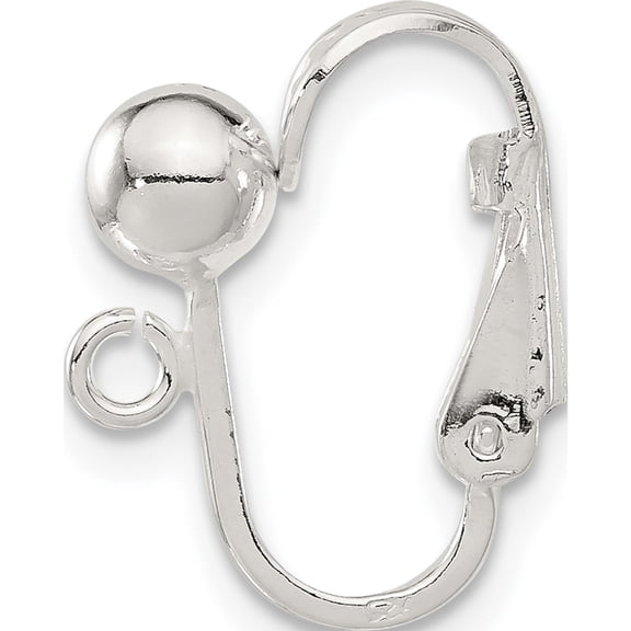 Sterling Silver 5Mm Ball W/ Ring Earring Clip(Length 15.55) - Jbsp