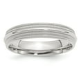 thumbnail image 1 of Sterling Silver 5mm Comfort Fit Double Milgrain Size 13 Band, 1 of 1