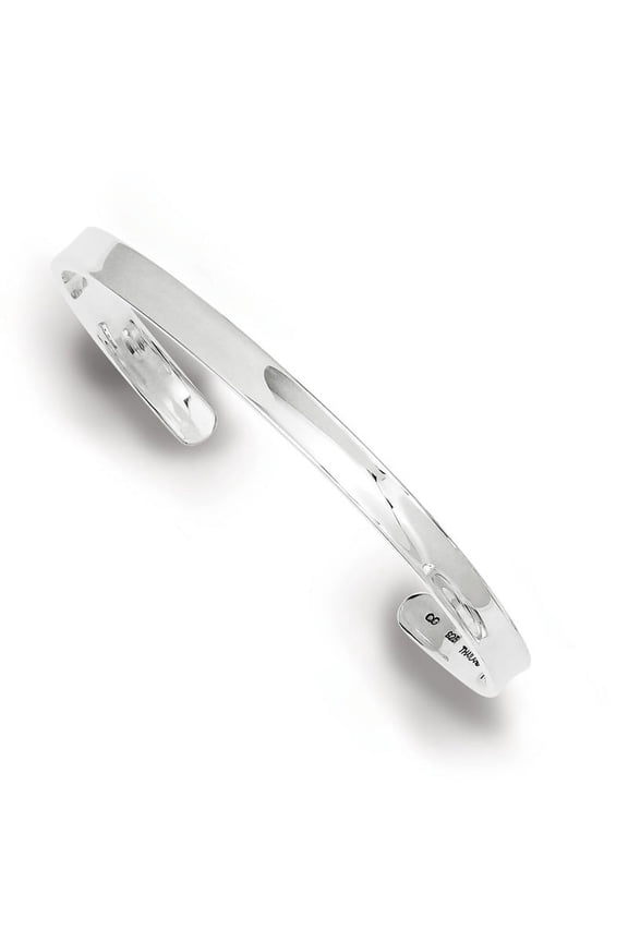 Sterling Silver 5mm Cuff Bangle QB322