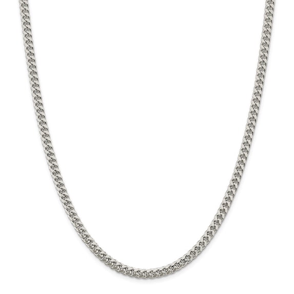 Sterling Silver 5mm Curb Chain Necklace - 30.0 Grams - 18 Inch - Lobster Claw