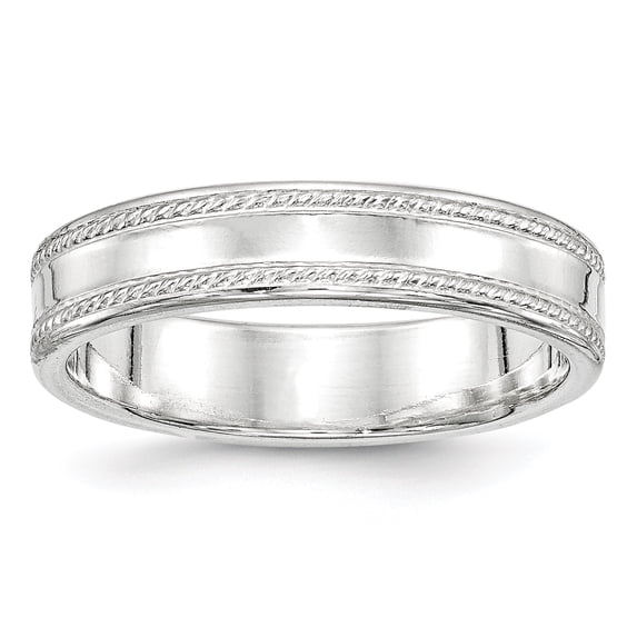 Sterling Silver 5mm Design Edge Band