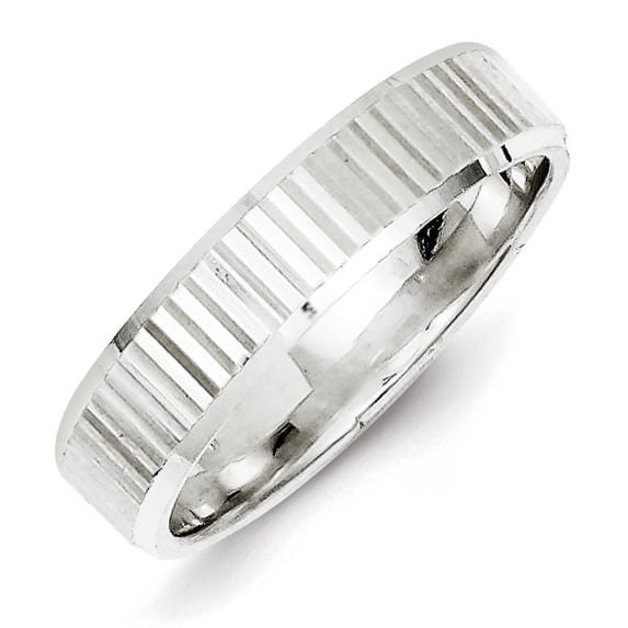 Sterling Silver 5mm Diamond-cut Band QDCB050