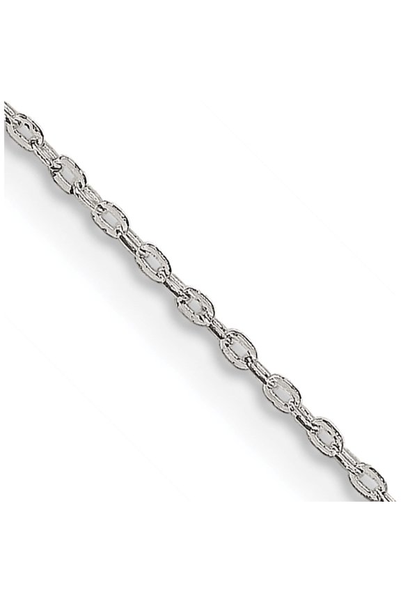 Sterling Silver .5mm Flat Link Cable Chain (16 X 0.5) Made In India qpe75-16