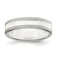 thumbnail image 1 of Sterling Silver 5mm Flat with Rope Edge Size 6 Band, 1 of 5