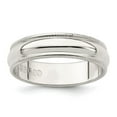 thumbnail image 1 of Sterling Silver 5mm Half Round Milgrain Size 7.5 Band, 1 of 5