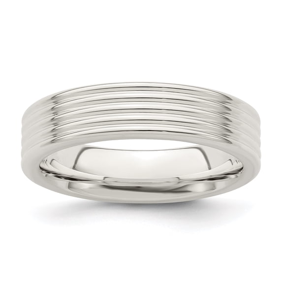 925 Sterling Silver Flat Band 5mm Polished Fancy-Band Ring Size 12 - Jewelry Gift for Mom
